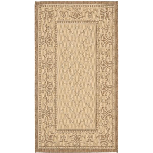 Safavieh Courtyard Border Rug - 2-ft 7-in x 5-ft - Natural/Brown CY0901 ...