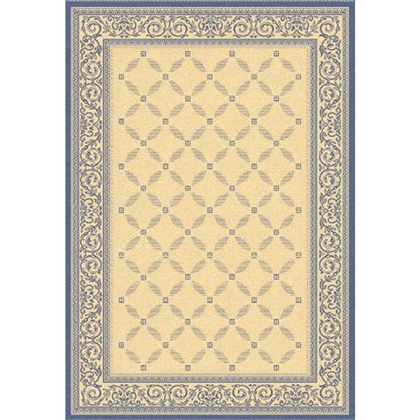 Safavieh Courtyard Border Rug - 5-ft 3-in x 7-ft 7-in - Natural/Blue