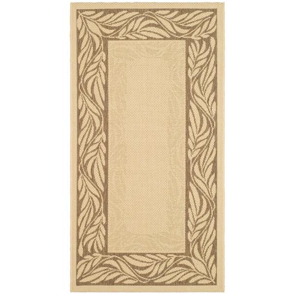 Safavieh Courtyard Border Rug - 2-ft 7-in x 5-ft - Natural/Brown CY1551 ...