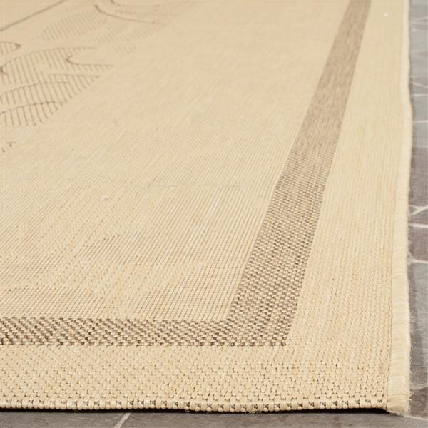 Safavieh Courtyard Border Rug - 5-ft 3-in x 5-ft 3-in - Natural/Brown