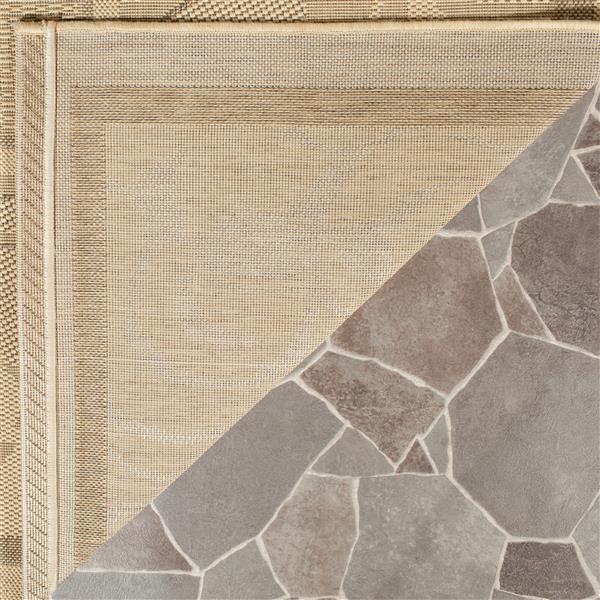 Safavieh Courtyard Border Rug - 5-ft 3-in x 5-ft 3-in - Natural/Brown