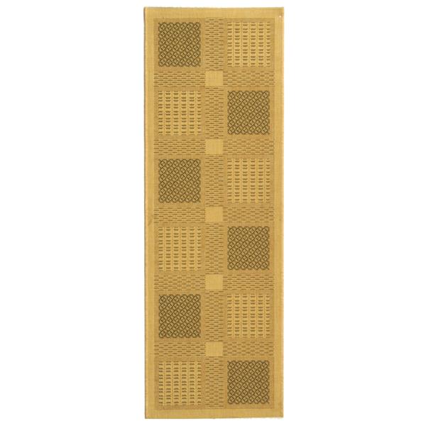 Safavieh Courtyard Geometric Rug - 2-ft 3-in x 6-ft 7-ft - Natural/Olive