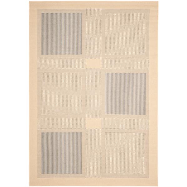 Safavieh Courtyard Geometric Rug - 5-ft 3-in x 7-ft 7-in - Natural/Blue
