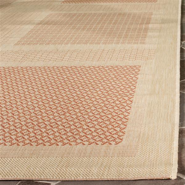 Safavieh Courtyard Geometric Rug - 4-ft x 5-ft 7-in - Natural/Terra