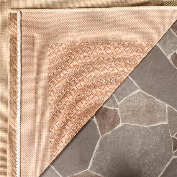 Safavieh Courtyard Geometric Rug - 4-ft x 5-ft 7-in - Natural/Terra