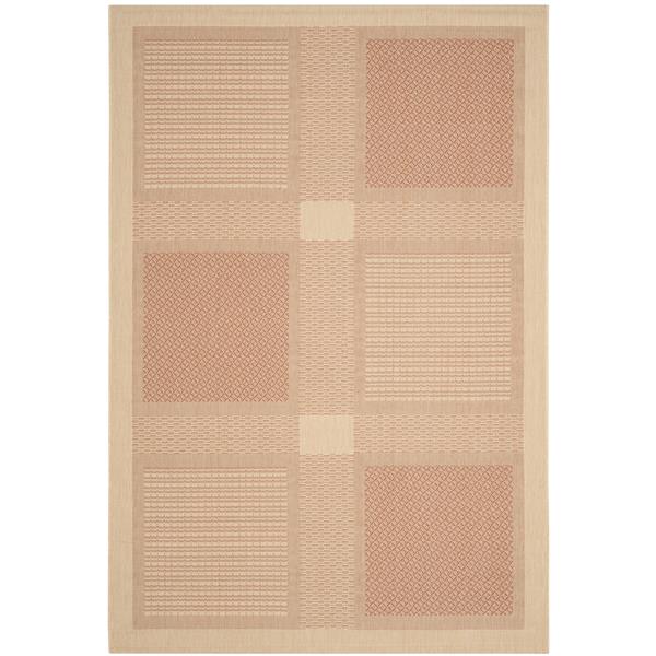 Safavieh Courtyard Geometric Rug - 4-ft x 5-ft 7-in - Natural/Terra
