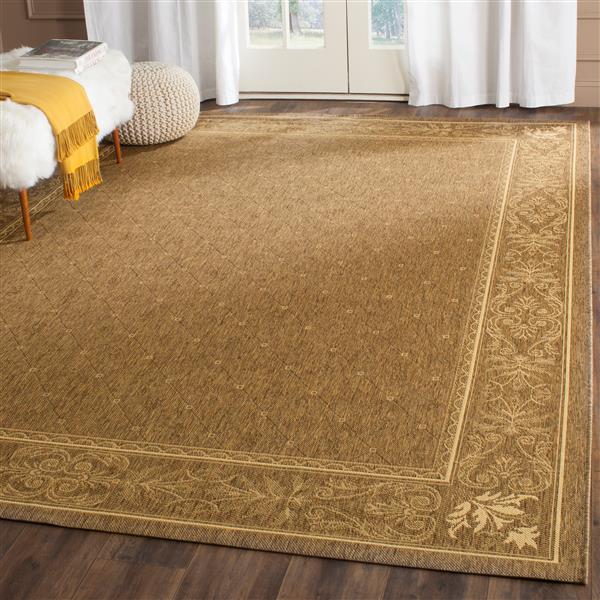 Safavieh Courtyard Border Rug - 4-ft x 5-ft 7-in - Brown/Natural