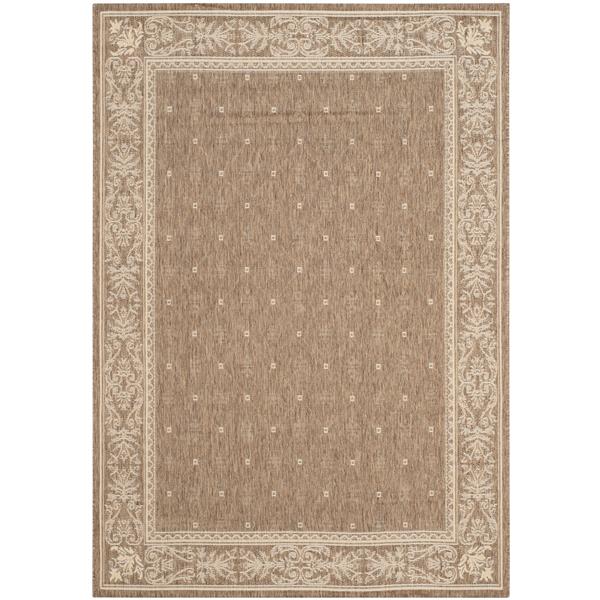 Safavieh Courtyard Border Rug - 4-ft x 5-ft 7-in - Brown/Natural