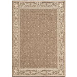 Safavieh Courtyard Border Rug - 4-ft x 5-ft 7-in - Brown/Natural