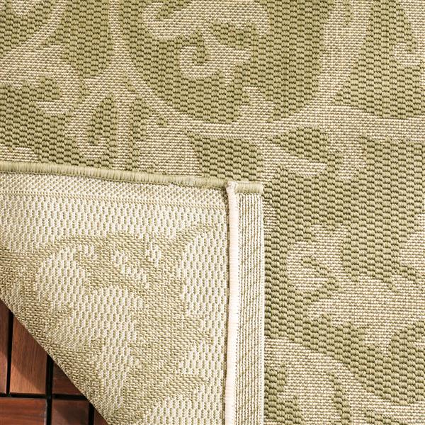 Safavieh Courtyard Floral Rug - 4-ft x 5-ft 7-in - Olive/Natural