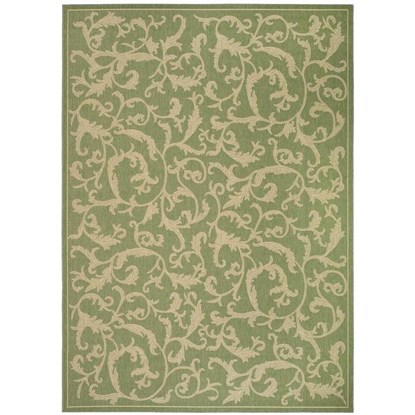 Safavieh Courtyard Floral Rug - 4-ft x 5-ft 7-in - Olive/Natural