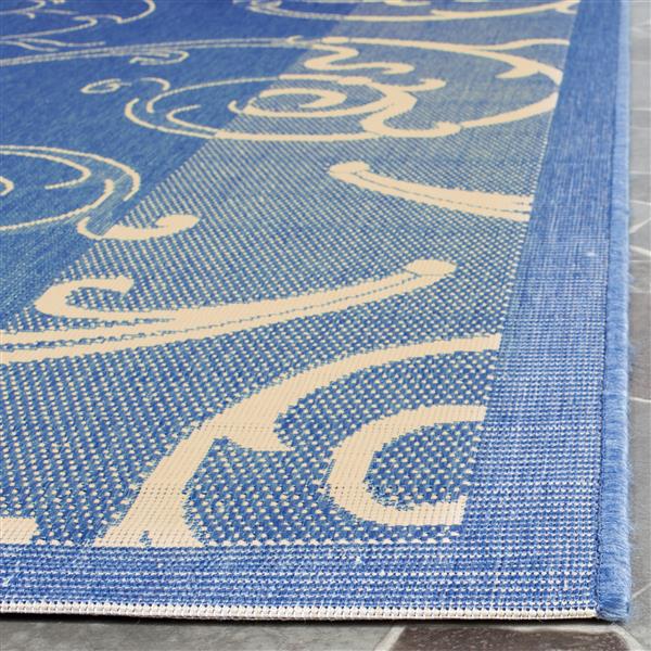 Safavieh Courtyard Floral Rug - 4-ft x 5-ft 7-in - Blue/Natural