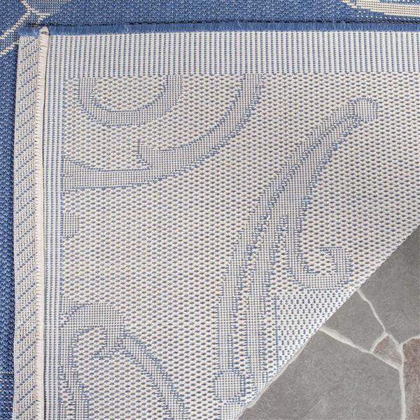 Safavieh Courtyard Floral Rug - 4-ft x 5-ft 7-in - Blue/Natural