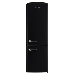 iio Retro Frost Free Refrigerator with Bottom Freezer - Right Hinge - 12 cu. ft. - Black