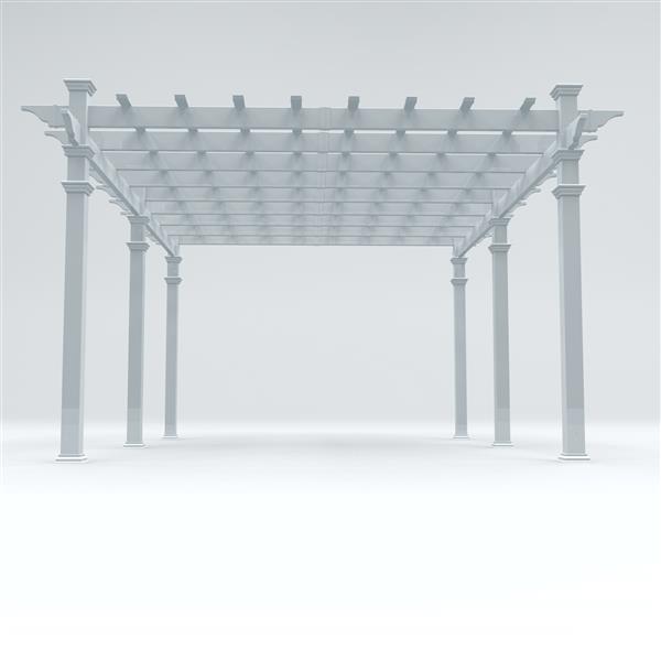 Vita Barcelona Pergola - White - 12-ftx16-ft