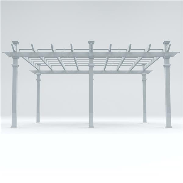 Vita Barcelona Pergola - White - 12-ftx16-ft