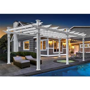 Vita Barcelona Pergola - White - 12-ftx16-ft