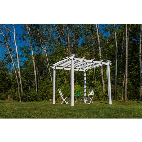 Vita Cardiff Pergola - PVC -  90-in x 90-in x 92-in