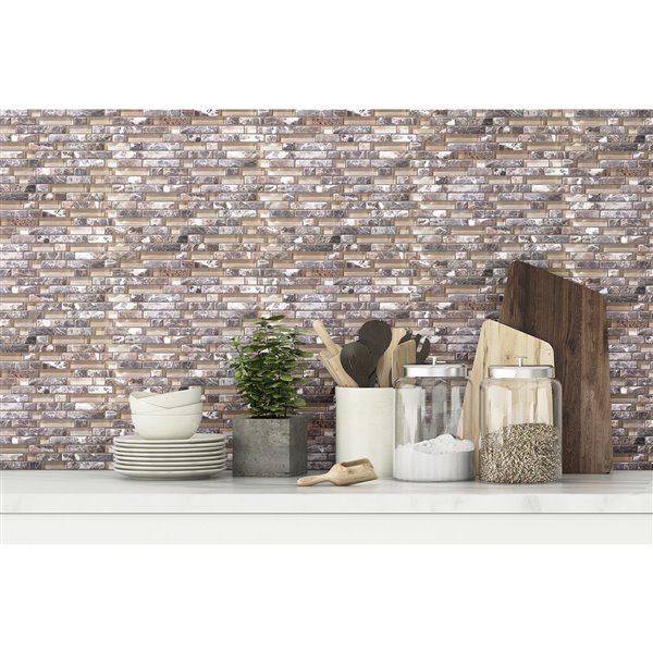 Mono Serra Glass Mosaic Chocolate Torrone - 12'' x 12'' - 5 sq.ft./case