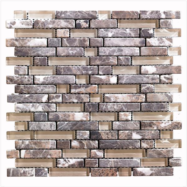 Mono Serra Glass Mosaic Chocolate Torrone - 12'' x 12'' - 5 sq.ft./case