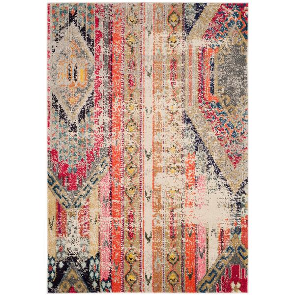 Safavieh Monaco Decorative Rug - 4-ft x 5.6-ft - Light Grey/Multi