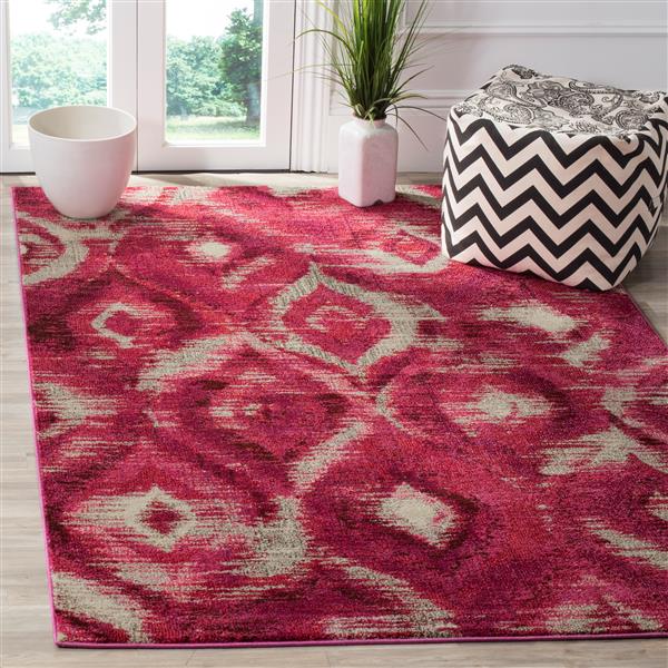 Safavieh Monaco Decorative Rug - 4-ft x 5.6-ft - Fuchsia/Cream
