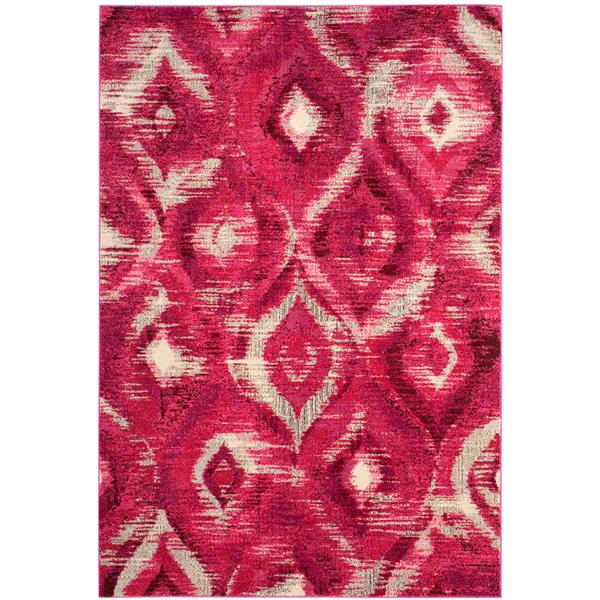 Safavieh Monaco Decorative Rug - 4-ft x 5.6-ft - Fuchsia/Cream