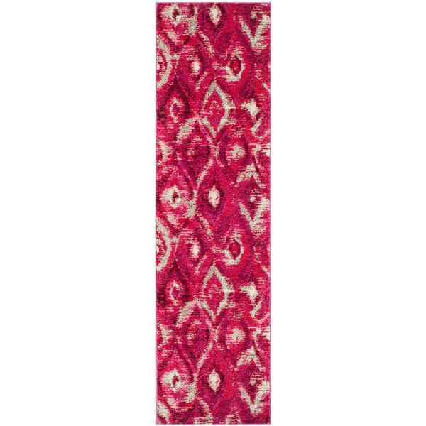 Safavieh Monaco Decorative Rug - 2.2-ft x 8-ft - Fuchsia/Cream