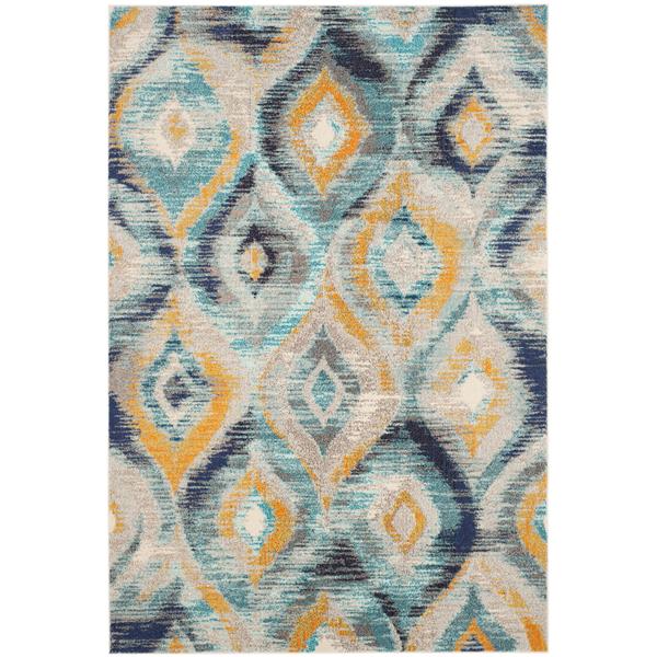 Safavieh Monaco Decorative Rug - 4-ft x 5.6-ft - Blue/Multi