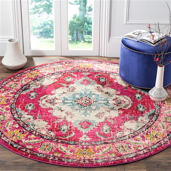 Safavieh Monaco Decorative Rug - 5-ft x 5-ft - Pink/Multi