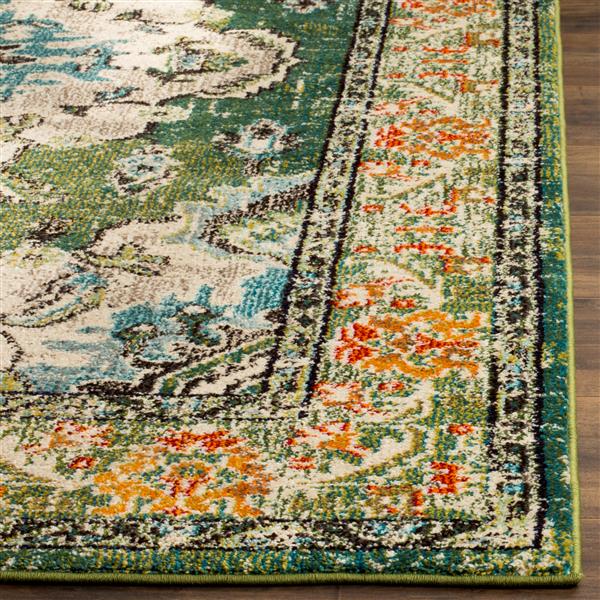 Safavieh Monaco Decorative Rug - 2.2-ft x 8-ft - Forest Green/Light Blue