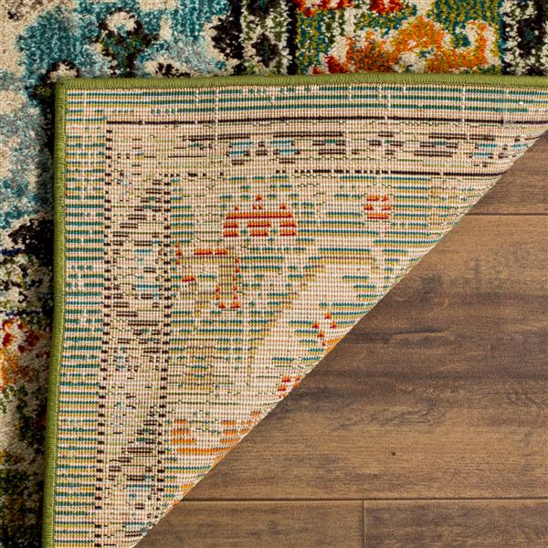 Safavieh Monaco Decorative Rug - 5-ft x 5-ft - Forest Green/Light Blue