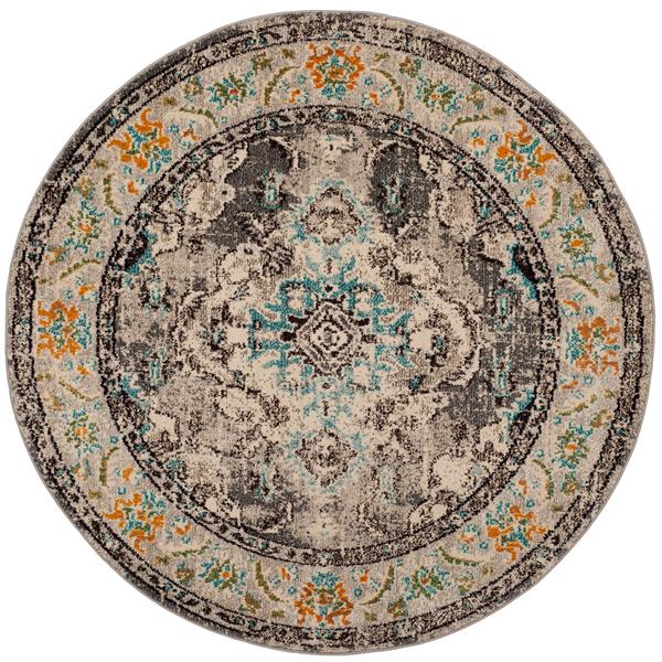 Safavieh Monaco Decorative Rug - 5-ft x 5-ft - Grey/Light Blue