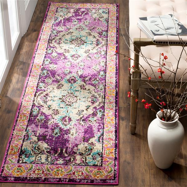 Safavieh Monaco Decorative Rug - 2.2-ft x 8-ft - Violet/Light Blue