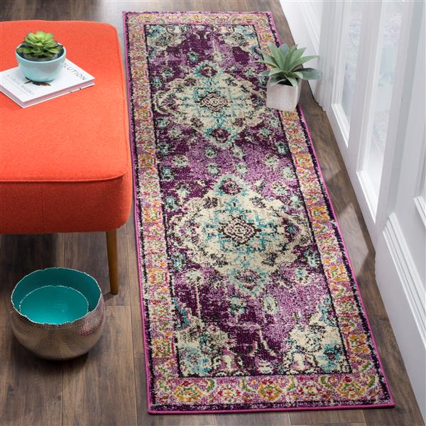 Safavieh Monaco Decorative Rug - 2.2-ft x 8-ft - Violet/Light Blue