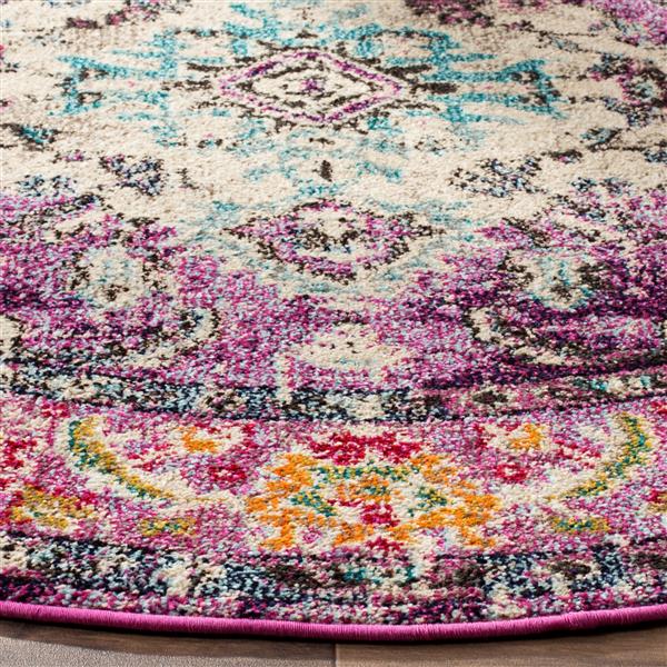 Safavieh Monaco Decorative Rug - 5-ft x 5-ft - Violet/Light Blue