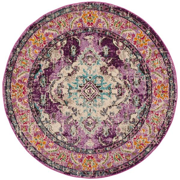 Safavieh Monaco Decorative Rug - 5-ft x 5-ft - Violet/Light Blue