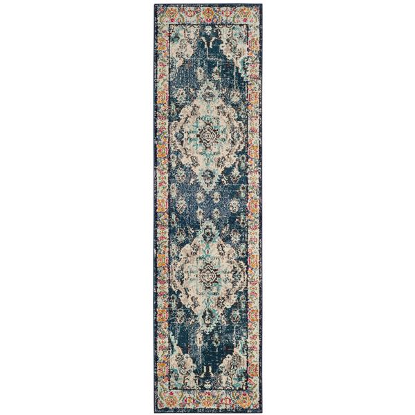 Safavieh Monaco Decorative Rug - 2.2-ft x 8-ft - Navy/Light Blue ...