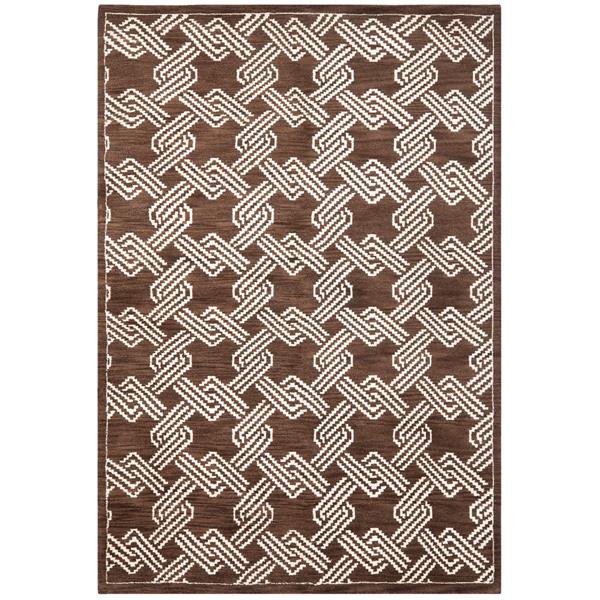 Safavieh Mosaic Decorative Rug - 4-ft x 6-ft - Brown/Creme