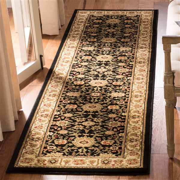 Safavieh Lyndhurst Decorative Rug - 2.3-ft x 20-ft - Black/Ivory