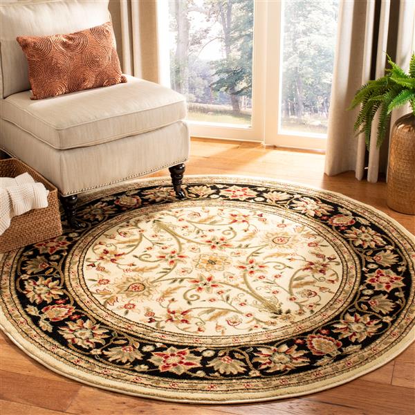 Safavieh Lyndhurst Decorative Rug - 5.3-ft x 5.3-ft - Ivory/Black