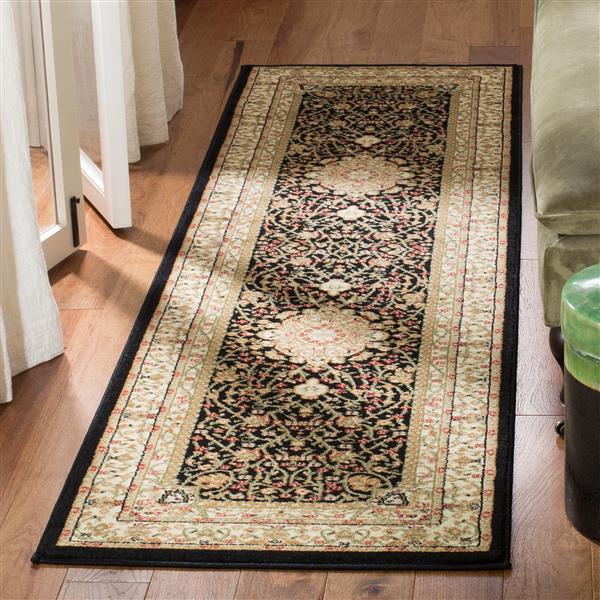 Safavieh Lyndhurst Decorative Rug - 2.3-ft x 20-ft - Black/Ivory