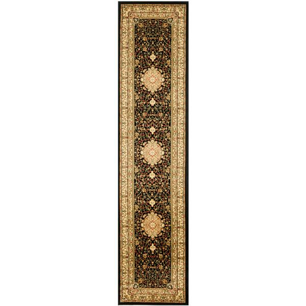 Safavieh Lyndhurst Decorative Rug - 2.3-ft x 20-ft - Black/Ivory