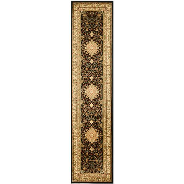 Safavieh Lyndhurst Decorative Rug - 2.3-ft x 14-ft - Black/Ivory