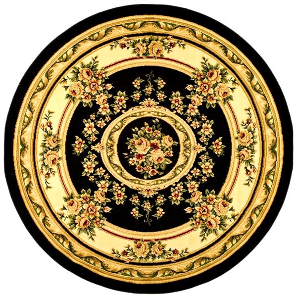 Safavieh Lyndhurst Decorative Rug - 5.3-ft x 5.3-ft - Black/Ivory