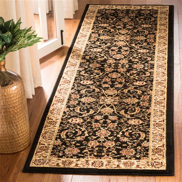 Safavieh Lyndhurst Decorative Rug - 2.3-ft x 8-ft - Black/Ivory