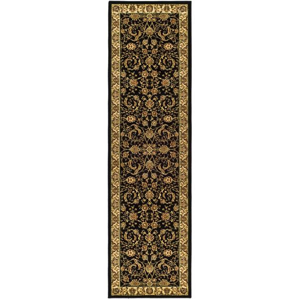 Safavieh Lyndhurst Decorative Rug - 2.3-ft x 8-ft - Black/Ivory