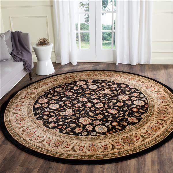 Safavieh Lyndhurst Decorative Rug - 5.3-ft x 5.3-ft - Black/Ivory