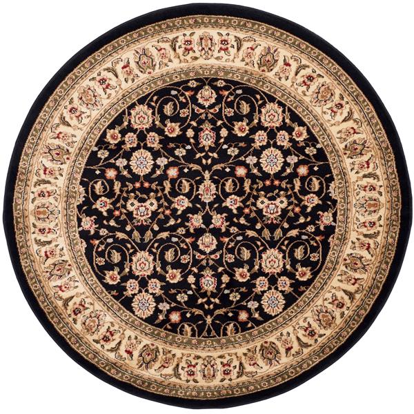 Safavieh Lyndhurst Decorative Rug - 5.3-ft x 5.3-ft - Black/Ivory