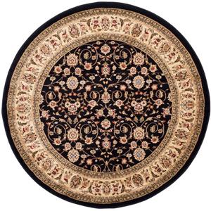 Safavieh Lyndhurst Decorative Rug - 5.3-ft x 5.3-ft - Black/Ivory